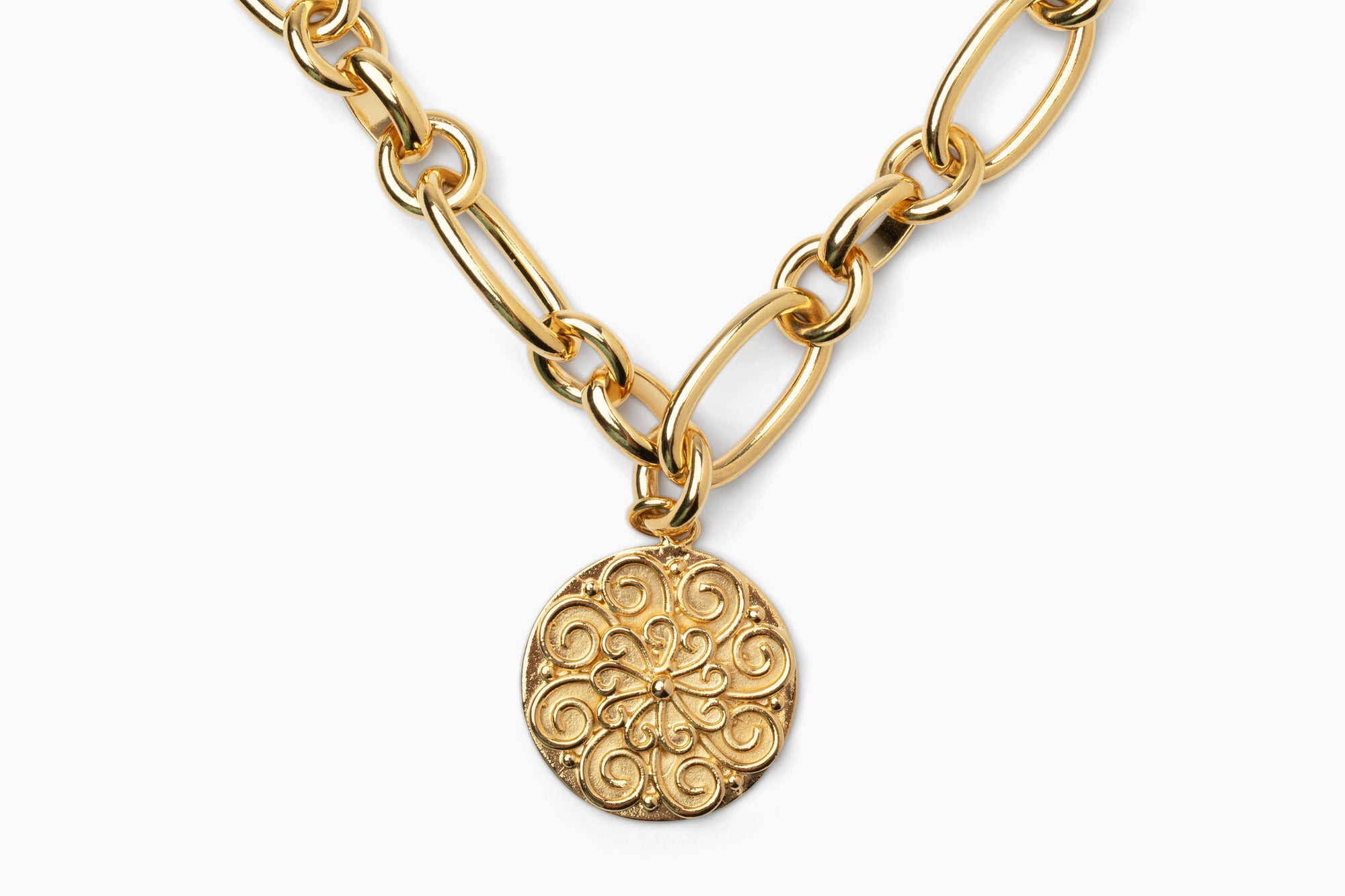 Large Chain with Charleston No. 1 Medallion