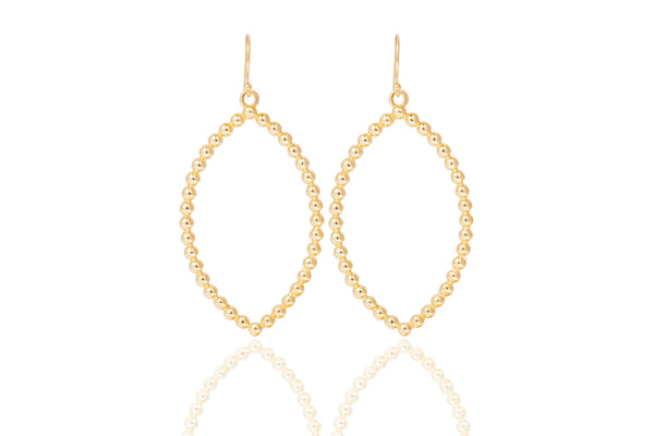 Oval Drop Beaded Earring