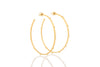 Lluvia High Drama Large Hoop in Recycled Brass and 14K