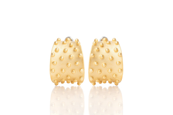 Lluvia '79 Wide Hoop in Recycled Brass and 14k