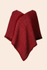 Cotton and Wool Red Mañanita Poncho
