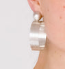 close up of sterling silver earringc