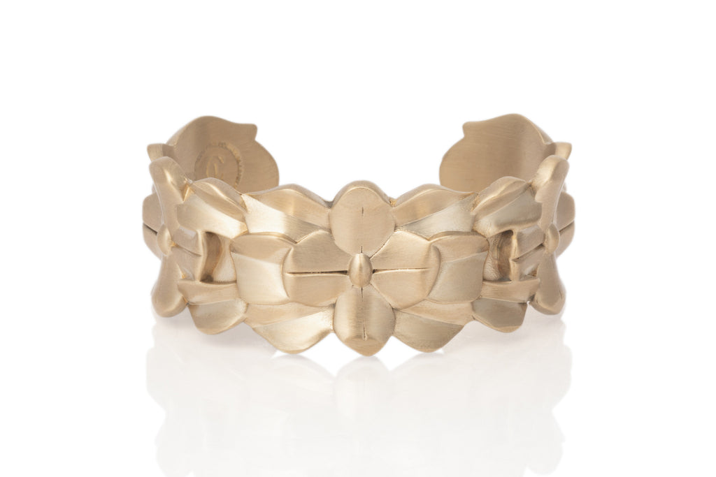 Flor Large Cuff in Recycled Brass Osby