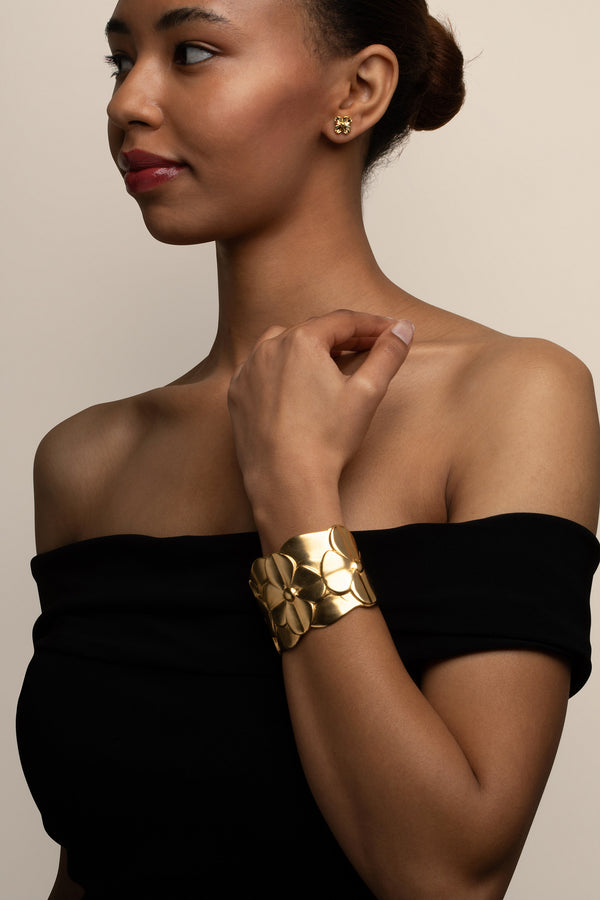 Flor Opening Night Cuff in Brass & 14k