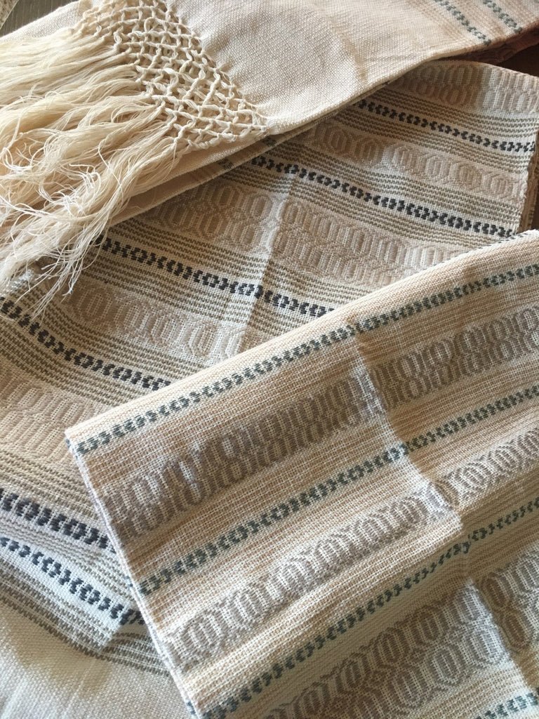 Traditional Design Cotton Scarf w/ Natural Dyes