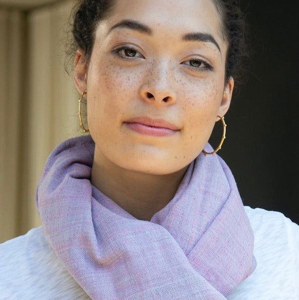 Lluvia Medium Hoop in Recycled Brass & 14K