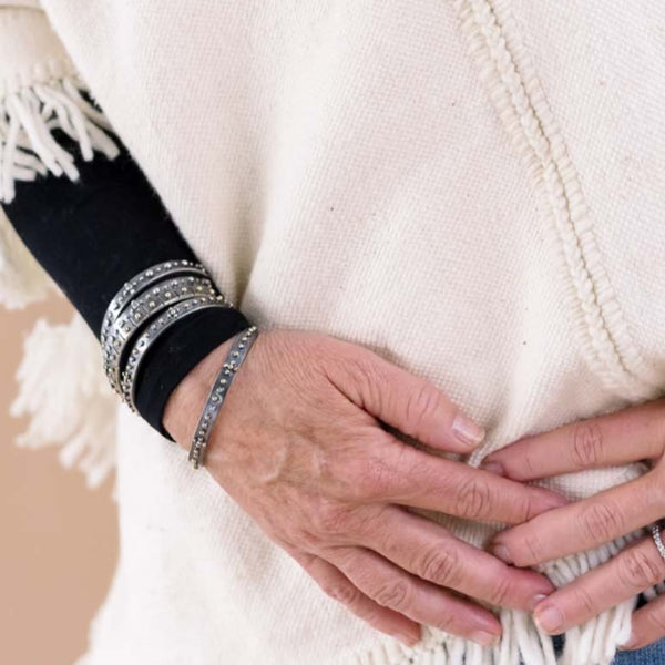 stacked bracelets sterling silver 