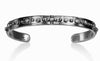 close up of sterling silver bracelet