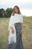 Natural Cotton and Fine Wool Long Wrap