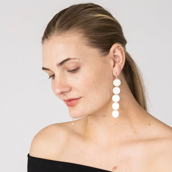 sterling silver earring on model