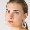 on model sterling silver earrings large hoops
