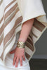 Naturally Dyed Cotton Striped Mañanita Poncho