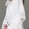100% Cotton Luxurious Scarf with Ocho Design in Indigo