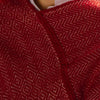 Cotton and Wool Red Mañanita Poncho