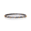 close up of diamond and gold bangles 