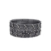 Lluvia Beaded Bangle in Oxidized Sterling Silver