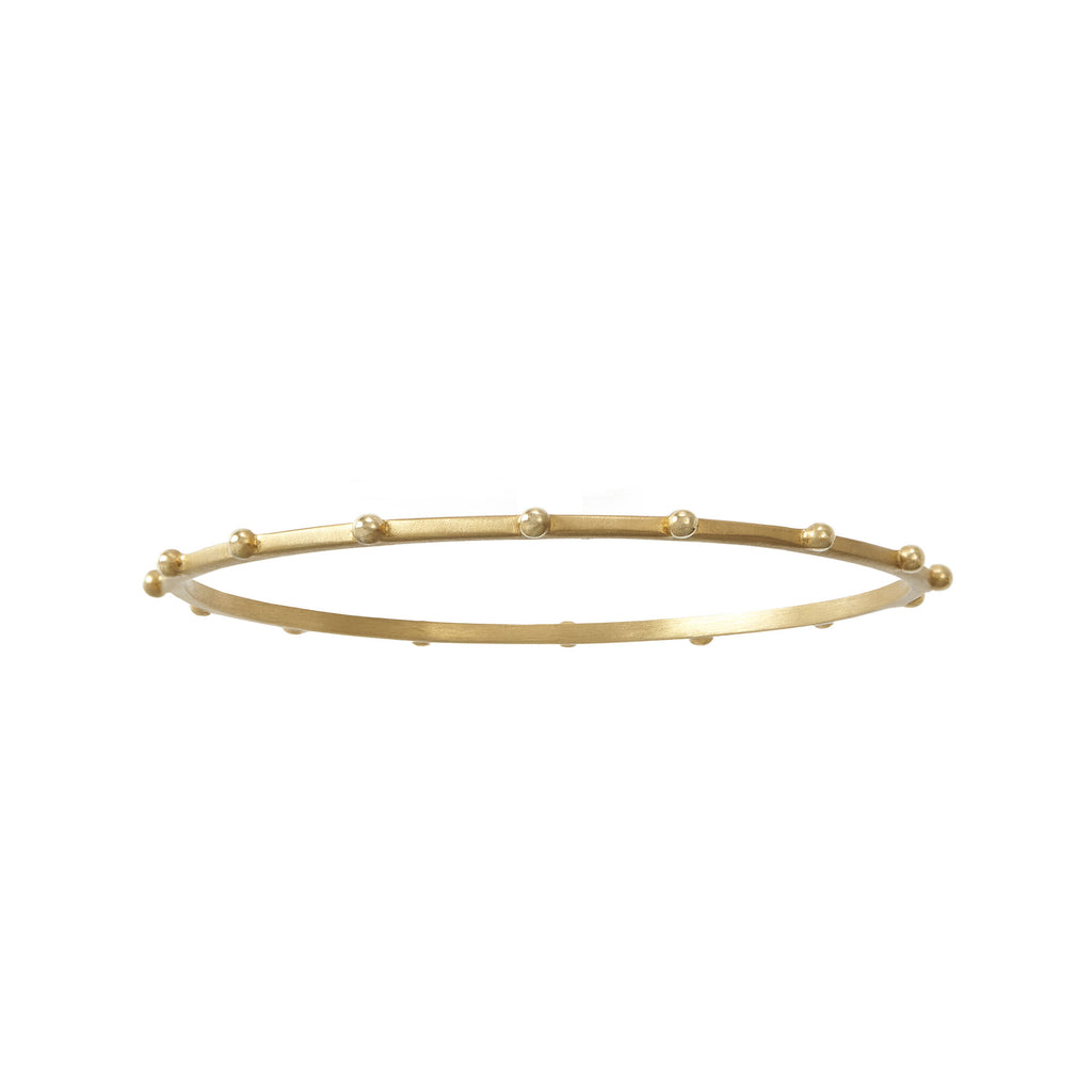 Modern Gold Bangle Bracelet in 18k Satin Finish 
