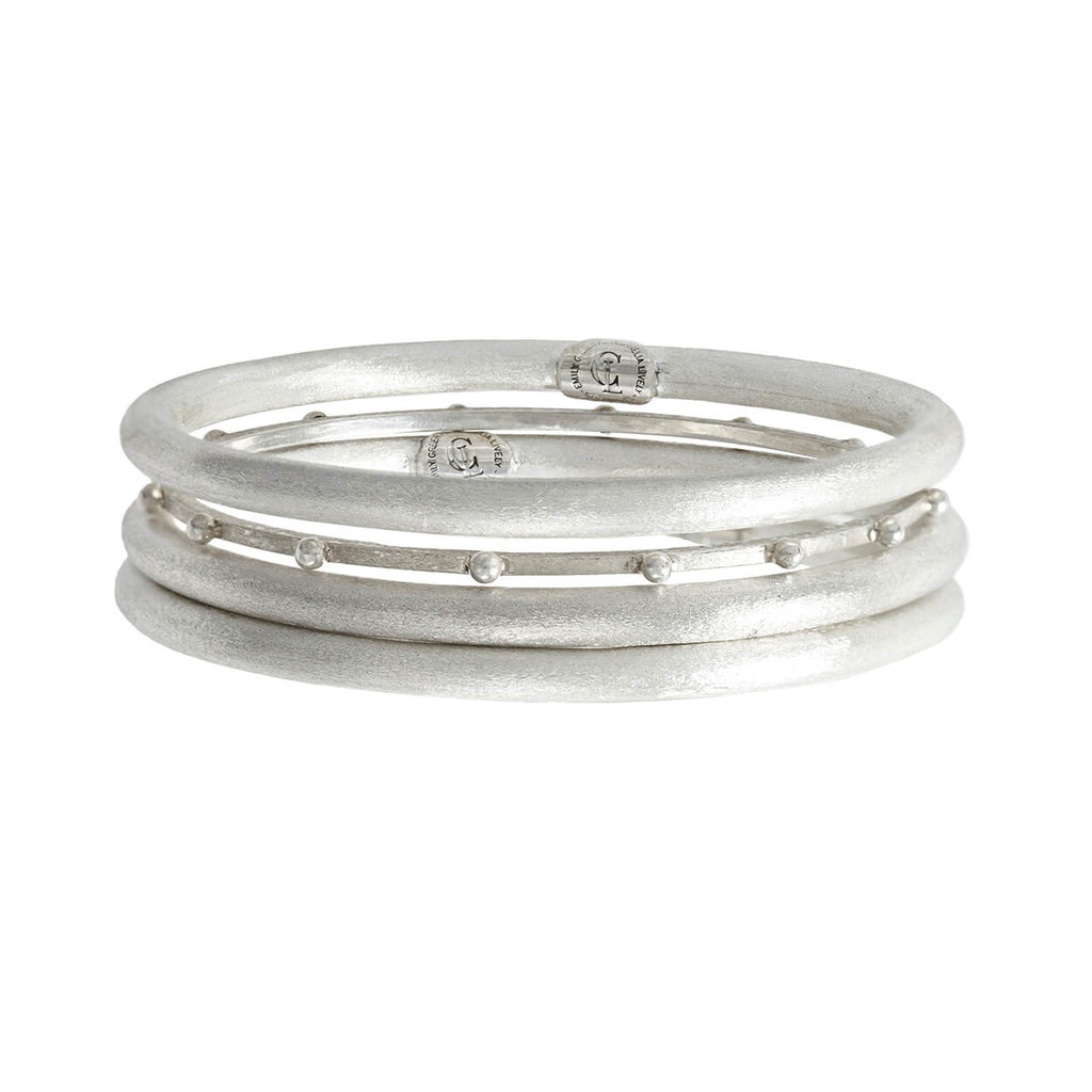 Textura Classic Medium Bangle in Sterling Silver