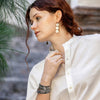 Sterling Silver Textured Drop Earrings
