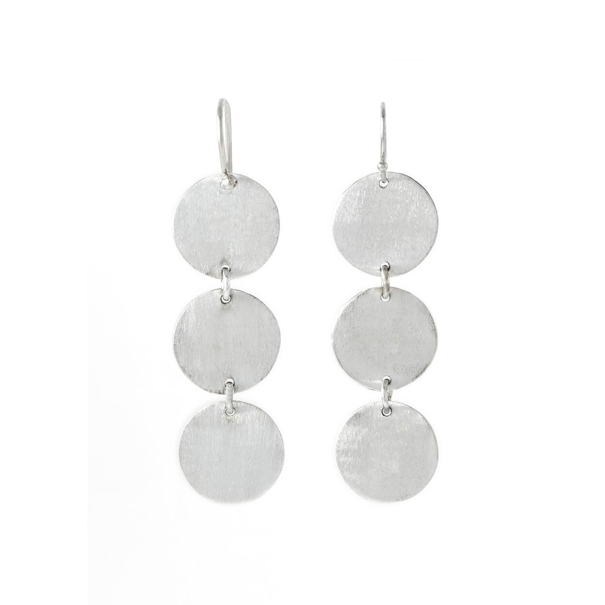 Sterling Silver Textured Drop Earrings