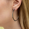 Trinity Classic Hoop in Oxidized Sterling Silver