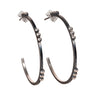 Trinity Classic Hoop in Oxidized Sterling Silver