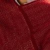 Wool and Cotton Red Mañanita Poncho